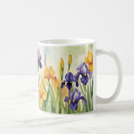 Iris Schwertlilie lila gelb | Kaffeetasse