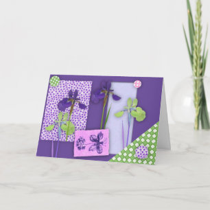 Iris Scrapbook Look Geburtstagskarte Karte