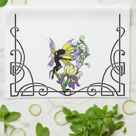 Iris Shadow Fairy Geschirrtuch (Gefaltet)