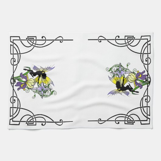 Iris Shadow Fairy Geschirrtuch (Horizontal)