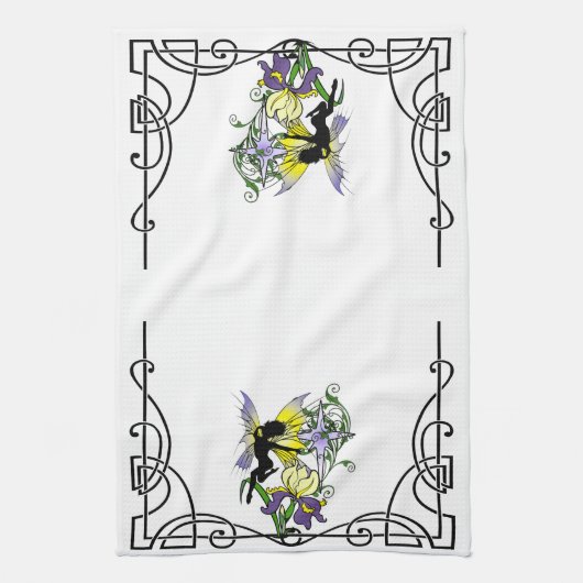 Iris Shadow Fairy Geschirrtuch (Vertikal)