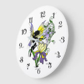 Iris Shadow Fairy Große Wanduhr (Winkel)
