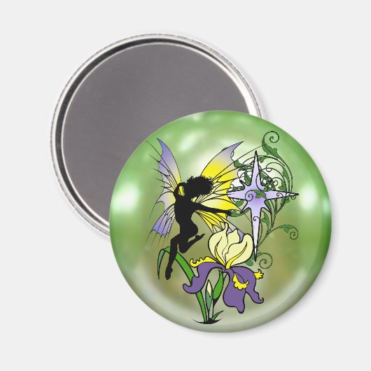 Iris Shadow Fairy Magnet (Vorderseite/Rückseite)