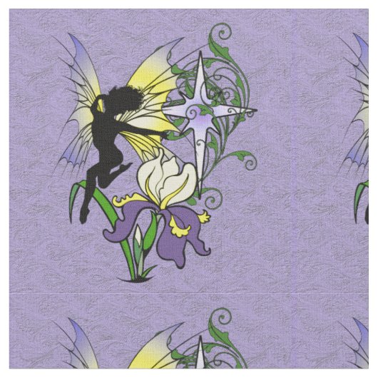 Iris Shadow Fairy Stoff (Nahaufnahme)