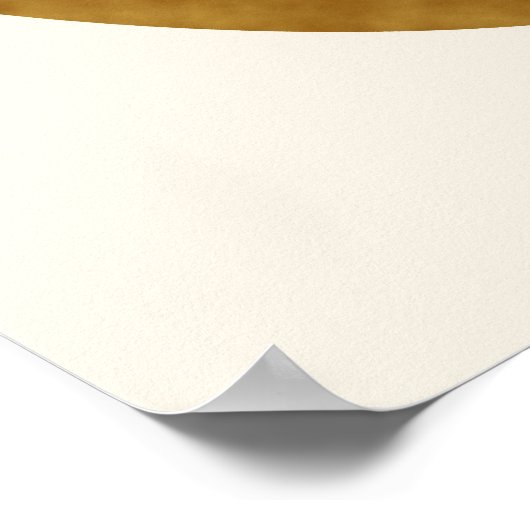 Iris Silhouette Cream auf Tortoiseshell Brown Poster (Ecke)