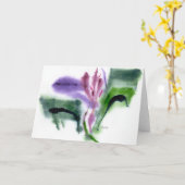 Iris, Small, Notecard Karte (Gelbe Blume)