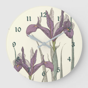 Iris-Spitze Große Wanduhr