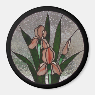 Iris Stains Glass Magnet