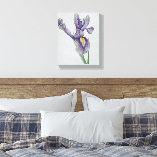 Iris Stretched Canvas Print Leinwanddruck (Insitu (Schlafzimmer))