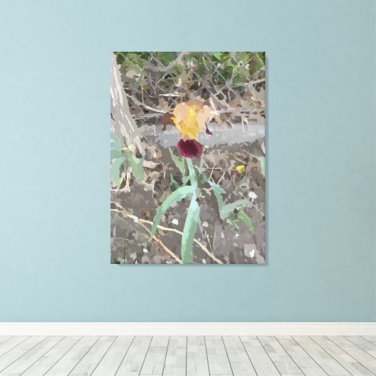 Iris Stretched Canvas Print Leinwanddruck (Insitu (Holzboden))