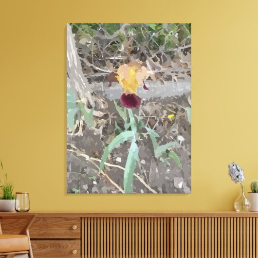 Iris Stretched Canvas Print Leinwanddruck (Insitu (Wohnzimmer))