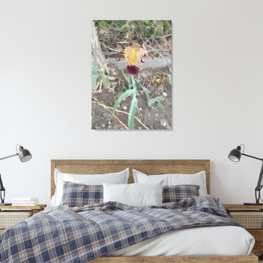 Iris Stretched Canvas Print Leinwanddruck (Insitu (Schlafzimmer))
