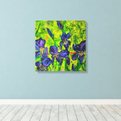 Iris Stretched Canvas Print Leinwanddruck (Insitu (Holzboden))
