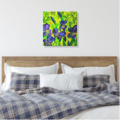 Iris Stretched Canvas Print Leinwanddruck (Insitu (Schlafzimmer))