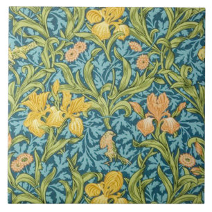 Iris Tapete entworfen 1887 Fliese