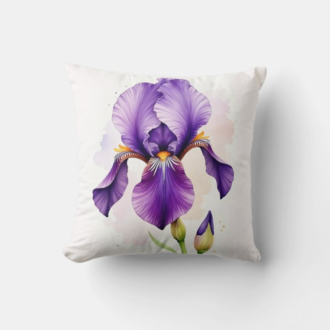 Iris Throw Pillow Kissen (Vorderseite)