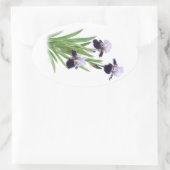 Iris Trio Ovaler Aufkleber (Tasche)