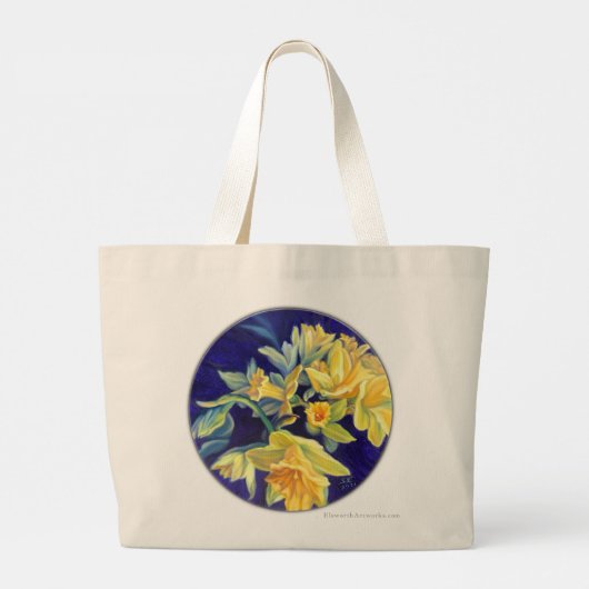 Iris und Affodils Tote Bag Jumbo Stoffbeutel (Rückseite)