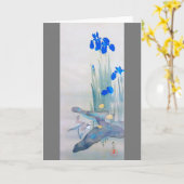 Iris und Bird, Watanabe Seitei Karte (Gelbe Blume)