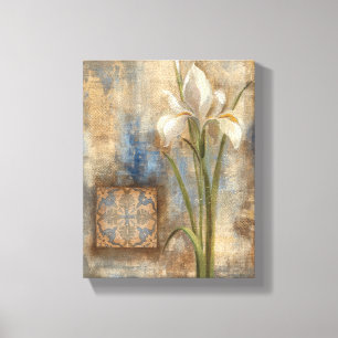 Iris und Fliese Leinwanddruck