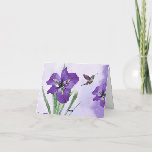 Iris und Hummingbird Danke, Ihre Karte (Rückseite)