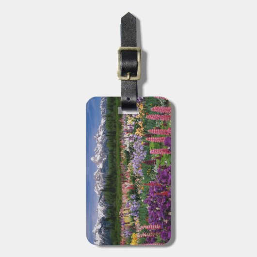 Iris und Lupine Garden und Teton Range, Gepäckanhänger (Vorderseite vertikal)