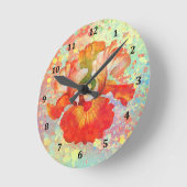 Iris und Paint Spritzers Designer Clock Runde Wanduhr (Winkel)