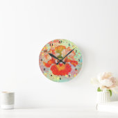 Iris und Paint Spritzers Designer Clock Runde Wanduhr (Zuhause)