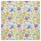 Iris und Rose Blumenmuster Stoff (Muster)