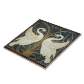 Iris und Rush Swans Walter Crane Swans Fliese (Seite)
