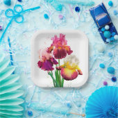 Iris und Splash von Aquarellfarben Pappteller (Party)