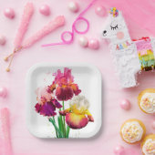 Iris und Splash von Aquarellfarben Pappteller (Party)