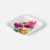 Iris und Splash von Aquarellfarben Pappteller (Gewinkelt)