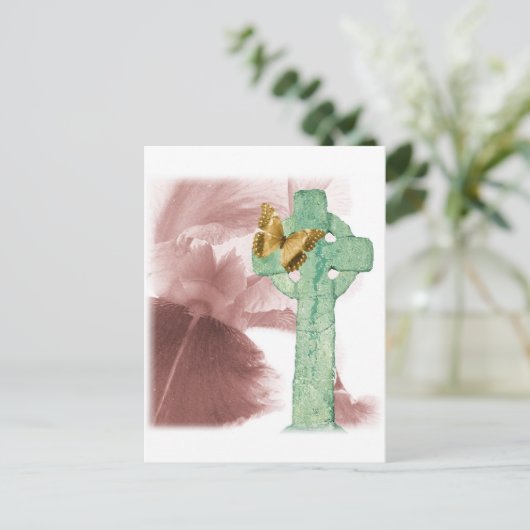 Iris und Steinmarker Postkarte (Stehend Vorderseite)