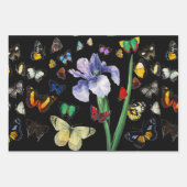 IRIS UNTER DEN FARBHAFTEN BUTTERFLIS Red Black Flo Geschenkpapier Set (Vorderseite 2)
