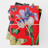 IRIS UNTER DEN FARBHAFTEN BUTTERFLIS Red Black Flo Geschenkpapier Set (Beispiel)