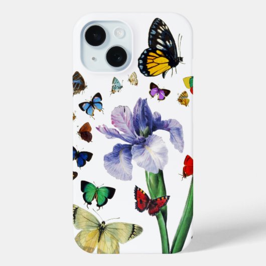 IRIS UNTER DEN FARBSCHÜTTERFLIESSEN Weiße Blüte Case-Mate iPhone Hülle (Rückseite)