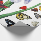 IRIS UNTER DEN FARBSCHÜTTERFLIESSEN Weiße Blüte Geschenkpapier (Ecke)