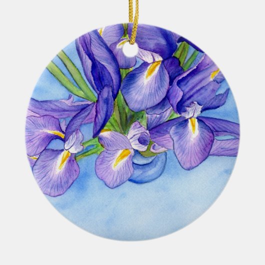 Iris Vase Blume Art Malerei Ornament Anhänger (Vorne)