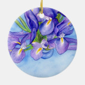 Iris Vase Blume Art Malerei Ornament Anhänger (Hinten)
