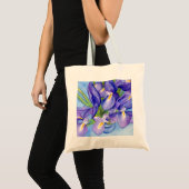 Iris Vase Blume Malen Tote Beutel Tragetasche (Vorderseite (Produkt))