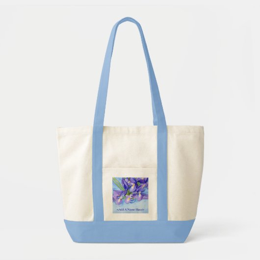 Iris Vase Blume Malen Tote Beutel Tragetasche (Vorne)