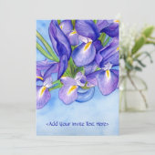Iris Vase Blume Malerei Einladung (Stehend Vorderseite)