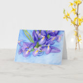 "Iris Vase"-Grafikkarte Karte (Gelbe Blume)