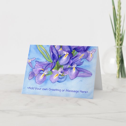"Iris Vase"-Grafikkarte Karte (Vorderseite)