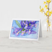 Iris Vase Grußkarte Karte (Gelbe Blume)