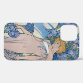 Iris (vier Blume), Alphonse Mucha Case-Mate iPhone Hülle (Rückseite (Horizontal))
