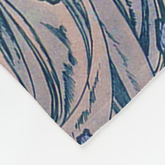 Iris (vier Blume), Alphonse Mucha Fleecedecke (Ecke)