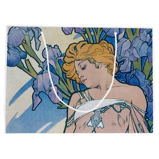 Iris (vier Blume), Alphonse Mucha Große Geschenktüte (Rückseite)