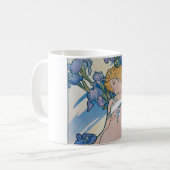 Iris (vier Blume), Alphonse Mucha Kaffeetasse (Vorderseite Links)